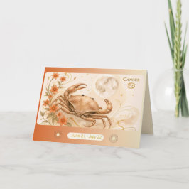 Agradecimento Cartão de Boas Festas do Câncer Art Nouveau