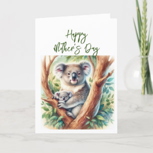 Agradecimento Cartão de Boas Festas do Dia das Mães Koala