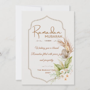 Agradecimento Cartão de Boas Festas Personalizado de Ramadan Mub