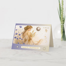 Agradecimento Cartão de Boas Festas Virgem Art Nouveau