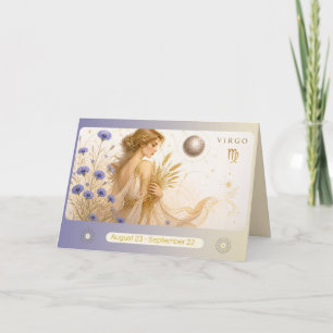 Agradecimento Cartão de Boas Festas Virgem Art Nouveau