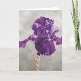 Agradecimento Cartão de Boas Vindas com Arte de Flor de Íris Rox