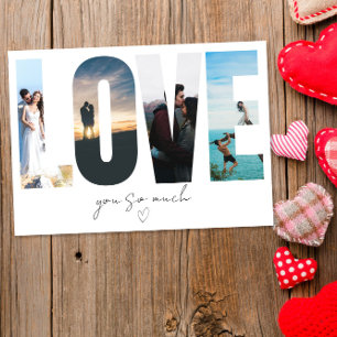 Agradecimento Cartão de Boas-Vindas de Colagem de Fotos de AMOR