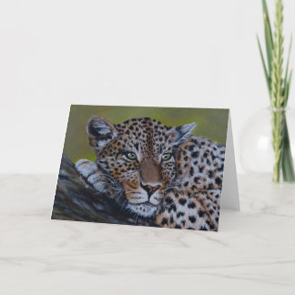 Agradecimento Cartão de Boas-Vindas em Branco com Leopardo