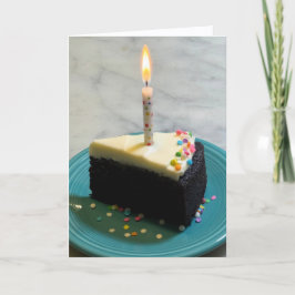 Agradecimento Cartão de Bolo de Aniversário Caprichoso