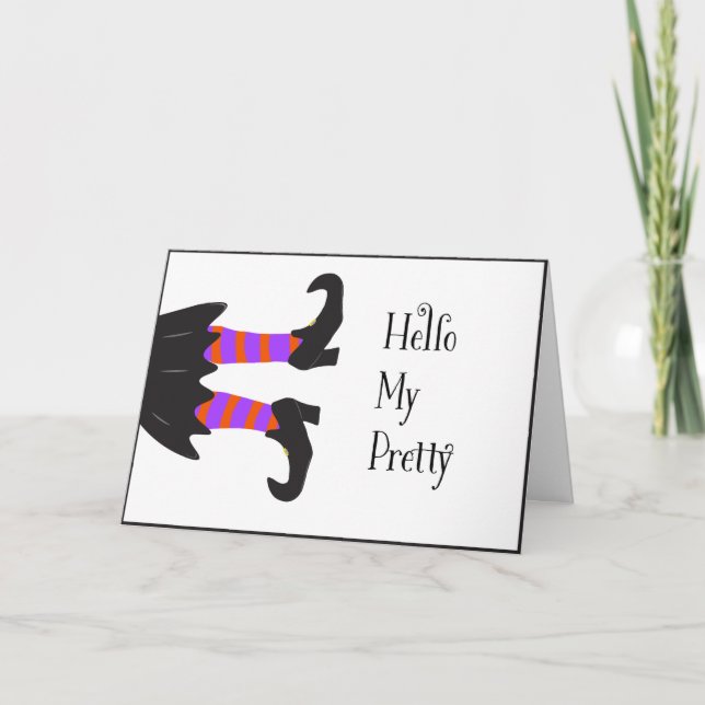 Agradecimento Cartão de Bruxo de Halloween (Frente)
