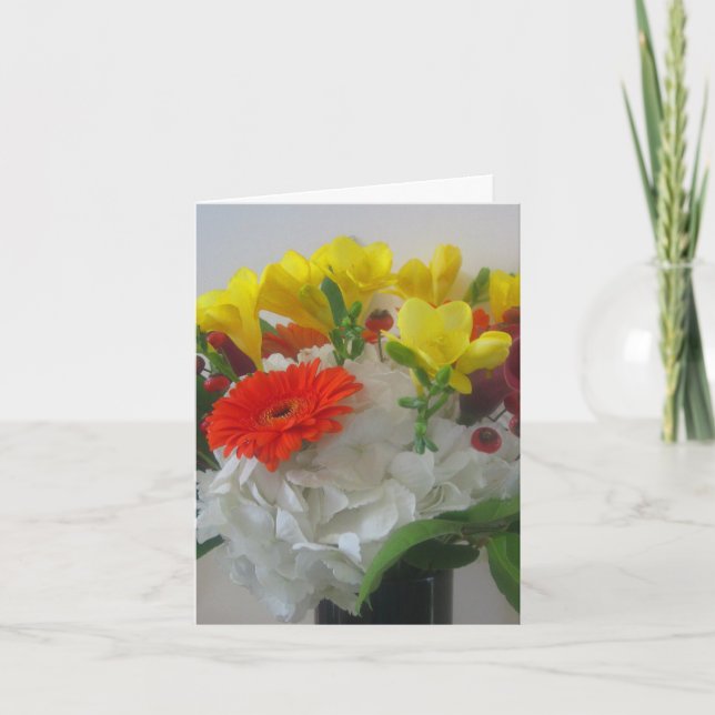 Agradecimento Cartão de Buquê de outono (Frente)