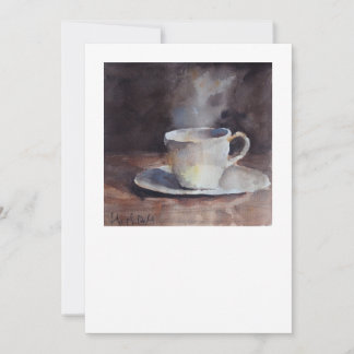 Agradecimento cartão de café aquarela