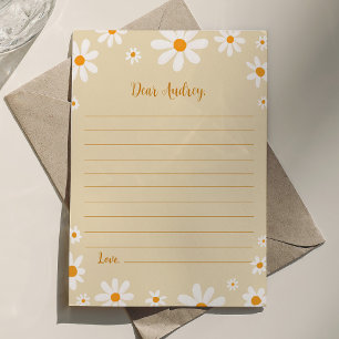 Agradecimento Cartão de cápsula de Boho Daisy Bitrhday Note Time