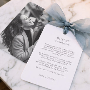 Agradecimento Cartão de Carta de Boas-Vindas de Casamento com Fo