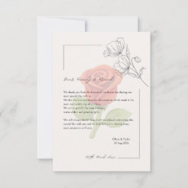 Agradecimento Cartão de casamento