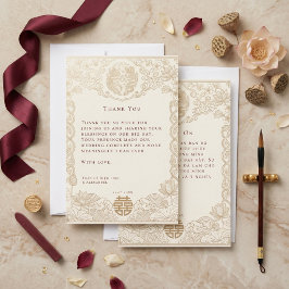 Agradecimento Cartão de casamento bilíngue vietnamita-inglês