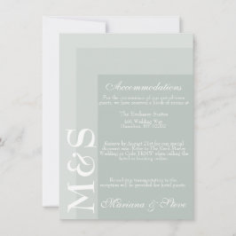 Agradecimento Cartão de Casamento Escrito Sage Simples Moderno C