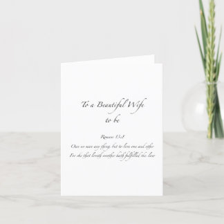 Agradecimento Cartão de Casamento para a Esposa