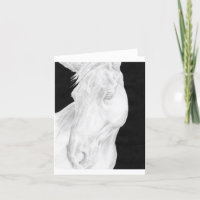 Cartão de Cavalo Desenhado à Mão
