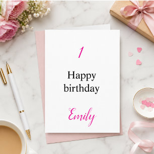 Agradecimento Cartão de Celebração de Aniversário Personalizado