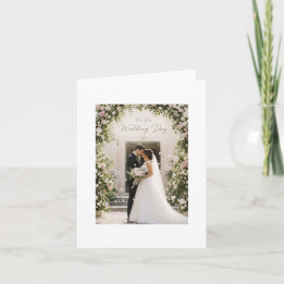 Agradecimento cartão de celebração do dia do casamento