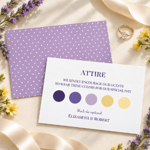 Agradecimento Cartão de Código de Vestimenta de Casamento Amarel