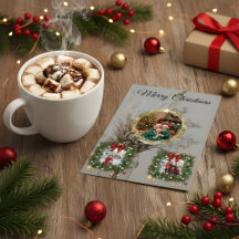 Cartão de Colagem de Fotos de Natal da Família