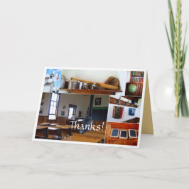 Agradecimento Cartão de Colagem de obrigados Vintage School Hous