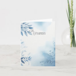 Agradecimento Cartão de Condolência de Simpatia por Aquarela