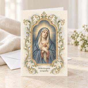 Agradecimento Cartão de Condolências Católico Nossa Senhora das