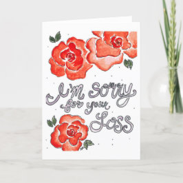 Agradecimento Cartão de condolências de Aquarela
