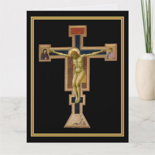 Agradecimento Cartão de condolências do Crucifixo de Giotto circ