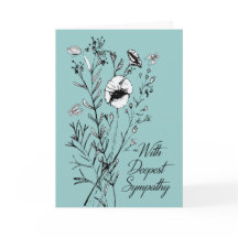 Cartão de condolências dobrado 5 x 7