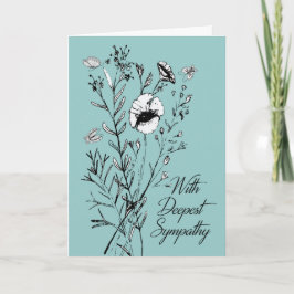 Agradecimento Cartão de condolências dobrado 5 x 7