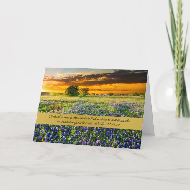 Agradecimento Cartão de condolências JW - "Jeová is near" (Jeová (Frente)