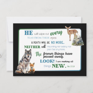 Agradecimento Cartão de condolências JW para Irmãos - Revelação 