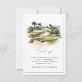 Agradecimento Cartão de Condolências para Funeral de Campo de Go