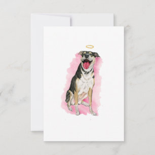 Agradecimento Cartão de condolências Rainbow Dog