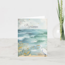 Agradecimento Cartão de Condolências Simpatia Aquarela