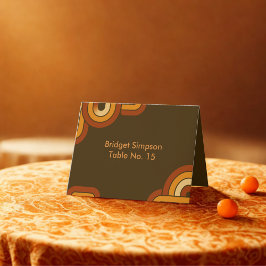 Agradecimento Cartão de convidado de casamento Bold Retro 1970