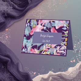 Agradecimento cartão de convidado de casamento de flor silvestre