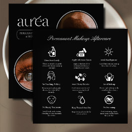 Agradecimento Cartão de Cuidados Pós-Aplicação de Maquiagem Perm