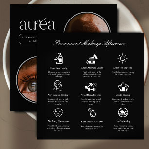 Agradecimento Cartão de Cuidados Pós-Aplicação de Maquiagem Perm