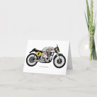 Cartão de cumprimento clássico da motocicleta