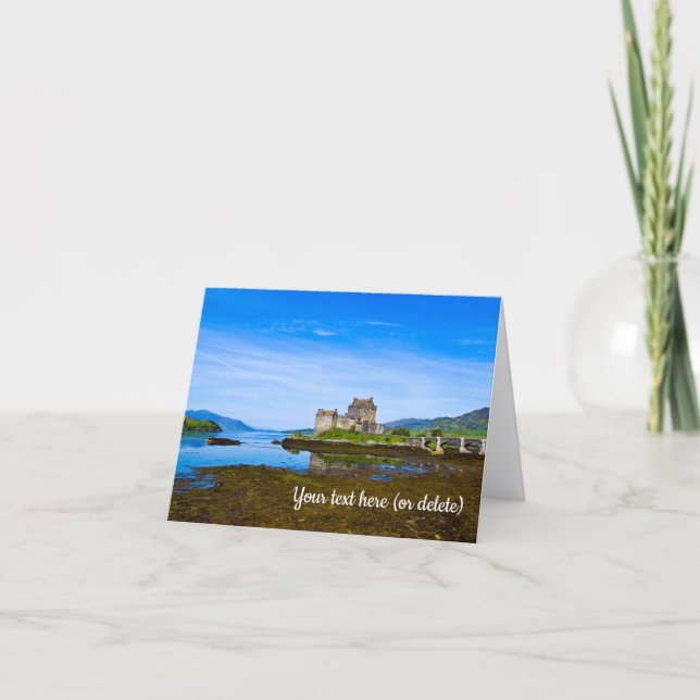 Agradecimento Cartão de cumprimentos do Castelo Eilean Donan, Es (Frente)