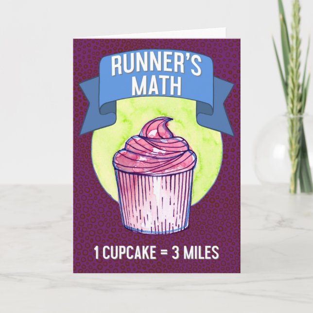 Agradecimento Cartão de Cupcake Matemático do Runner (Frente)