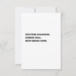 Agradecimento Cartão de Definição de Médico e Enfermeira – De Co