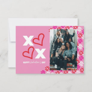 Agradecimento Cartão de Dia da Galentina XOXO Gira-branca