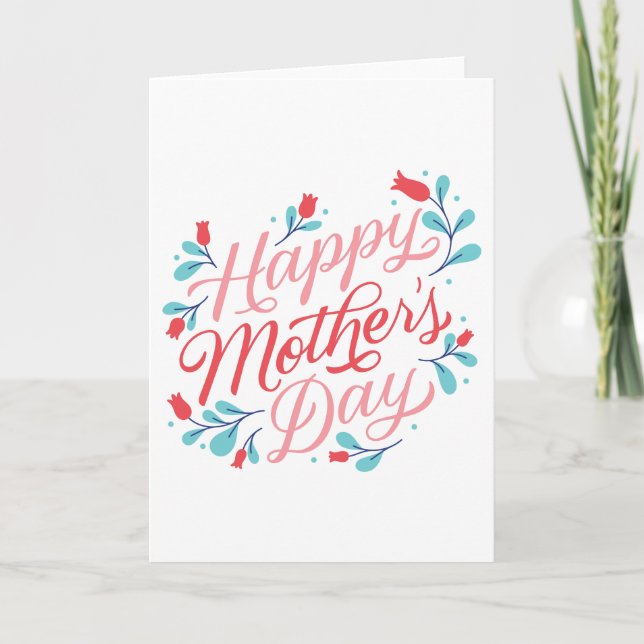 Agradecimento Cartão de Dia da Mãe (Frente)