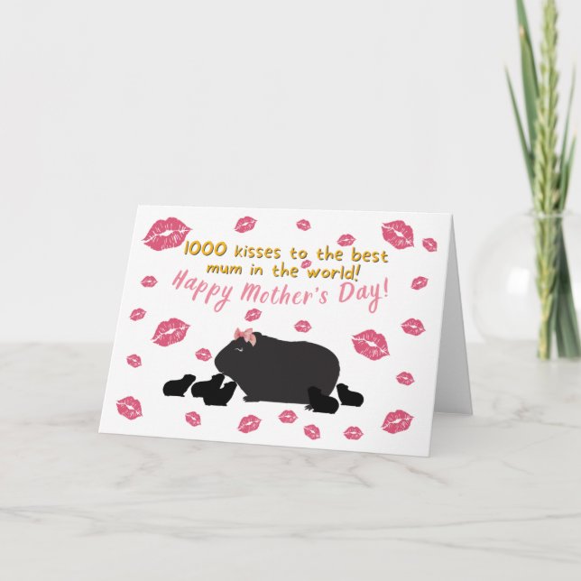 Agradecimento Cartão de Dia da Mãe de Suíno (Frente)