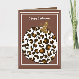 Agradecimento Cartão de Dia das Bruxas para Família com Abóbora