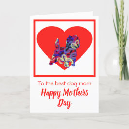 Agradecimento Cartão de Dia das Mães do Cairn Terrier Dog Red He