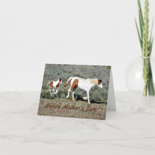 Agradecimento Cartão de Dia de as mães de Foto Wild Mustang
