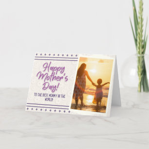 Agradecimento Cartão de Dia de as mães de Fotografias Personaliz